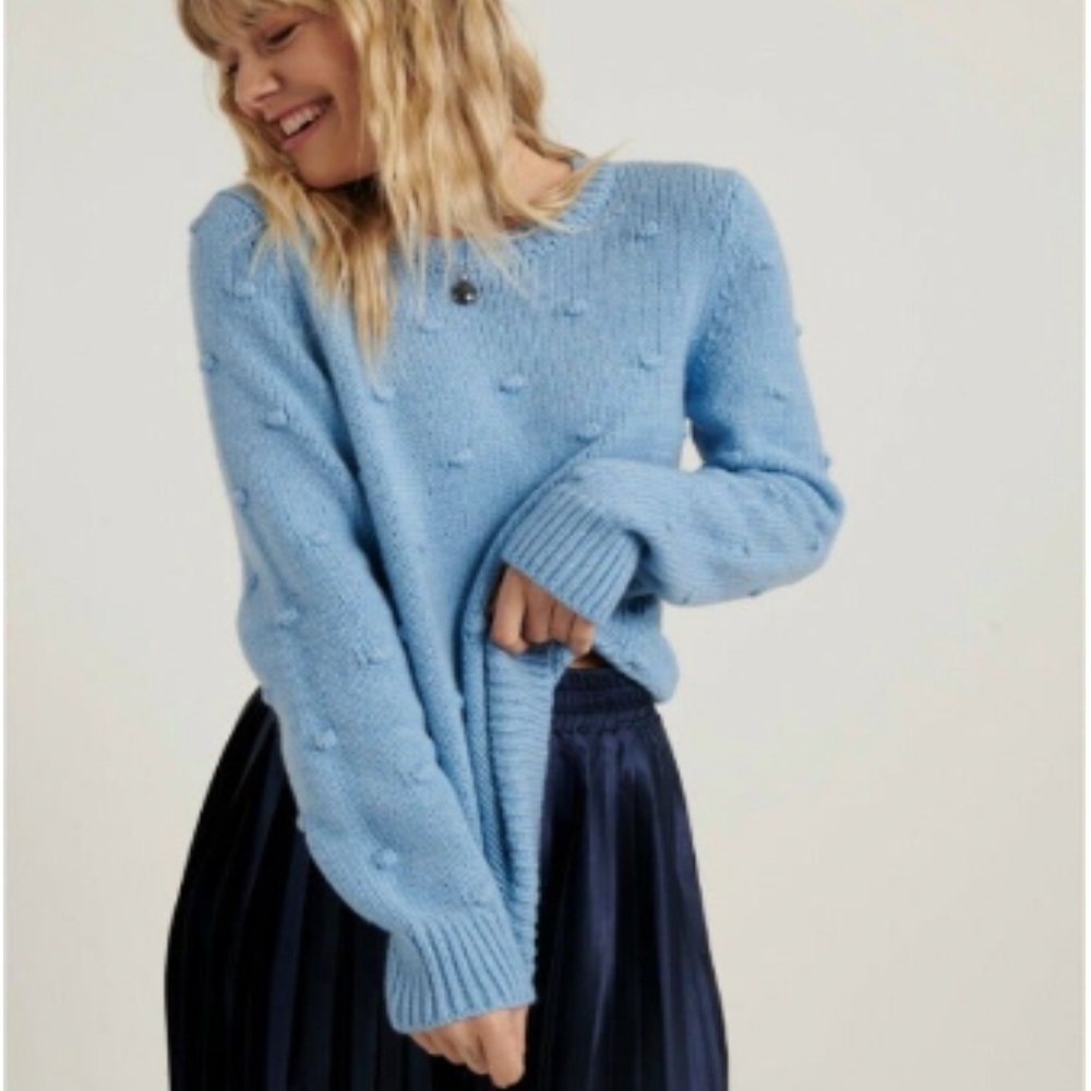 (2for$40) Lucky Brand Bobble Crewneck Sweater Blue